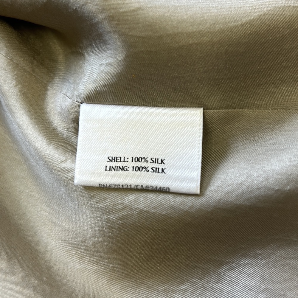 EILEEN FISHER | Silk Beechwood Shimmering Jacket Cardigan Lightweight Pewter M - Picture 9 of 12